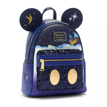 Load image into Gallery viewer, Disney Mini Backpack, Ears, & Key Set Mickey Mouse The Main Attraction Peter Pan's Flight Loungefly