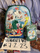 Load image into Gallery viewer, Disney Mini Backpack and Cardholder Set Peter Pan Cast Painting Loungefly