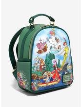 Load image into Gallery viewer, Disney Mini Backpack and Cardholder Set Peter Pan Cast Painting Loungefly