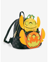 Load image into Gallery viewer, Disney Mini Backpack Lilo & Stitch: The Series Angel & Stitch Jack-O-Lantern Glow-in-The-Dark Loungefly