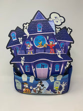Load image into Gallery viewer, Disney Mini Backpack Mickey and Friends Haunted House GITD Loungefly