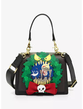 Load image into Gallery viewer, Disney Nightmare Before Christmas Satchel Crossbody Bag Jack Wreath Loungefly