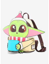 Load image into Gallery viewer, Disney Mini Backpack Star Wars The Mandalorian Grogu with Mug Loungefly
