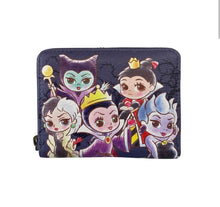 Load image into Gallery viewer, Disney Mini Backpack Wallet Set Chibi Villains Loungefly
