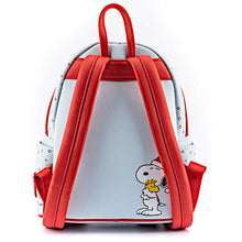 Load image into Gallery viewer, Peanuts Mini Backpack Snoopy And Woodstock Christmas Glow In The Dark Loungefly