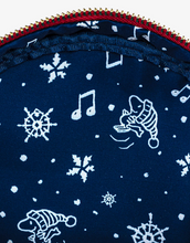 Load image into Gallery viewer, Peanuts Mini Backpack Snoopy & Woodstock Holiday AOP Loungefly
