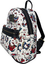 Load image into Gallery viewer, Sanrio Mini Backpack Hello Kitty Tattoo AOP Loungefly