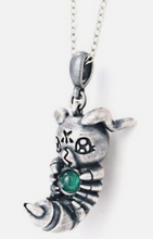 Load image into Gallery viewer, Digimon Necklace Wormmon Natural Stone Adventure 02 The Beginning Tsumugi