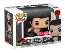 Load image into Gallery viewer, Jurassic Park Figure Dr. Ian Malcolm Wounded Pop! Movies 552 Jurassic Park 25th Anniversary Funko