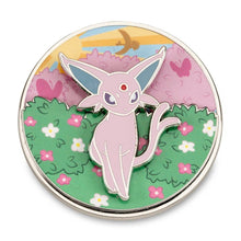 Load image into Gallery viewer, Pokemon Enamel Pin Espeon Flower Wonderland Spinning Scene Pokemon Center