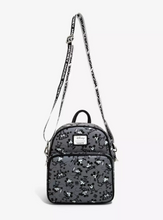Load image into Gallery viewer, Disney Mini Backpack to Crossbody and Wallet Mickey Mouse B&W Plane Crazy Loungefly