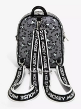 Load image into Gallery viewer, Disney Mini Backpack to Crossbody and Wallet Mickey Mouse B&W Plane Crazy Loungefly
