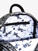 Load image into Gallery viewer, Disney Mini Backpack to Crossbody and Wallet Mickey Mouse B&W Plane Crazy Loungefly