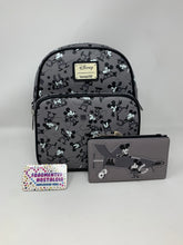 Load image into Gallery viewer, Disney Mini Backpack to Crossbody and Wallet Mickey Mouse B&W Plane Crazy Loungefly