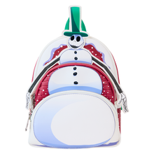 Load image into Gallery viewer, Disney Mini Backpack Jack Skellington Snowman Nightmare Before Christmas Loungefly