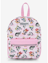 Load image into Gallery viewer, The Powerpuff Girls Mini Backpack Pink Hearts AOP Bioworld