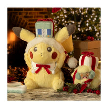 Load image into Gallery viewer, Pokemon Plush Pikachu Holiday Wishes 2025 Pokemon Center 10in