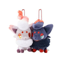 Load image into Gallery viewer, Pokemon Plush Keychain Zorua & Hisuian Zorua Parallel Pairs Two-Plush Key Chain - Pokemon Center Japan