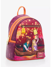 Load image into Gallery viewer, Disney Mini Backpack Tangled Rapunzel & Flynn Boat Scene GITD Loungefly