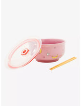 Load image into Gallery viewer, Sailor Moon Ramen Bowl with Lid & Chopsticks Allover Print Just Funky
