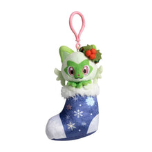 Load image into Gallery viewer, Pokemon Plush Keychain Sprigatito Holiday 2023 Pokemon Center