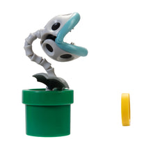 Load image into Gallery viewer, Nintendo Figure Super Mario Bone Piranha Plant with Coin Jakks