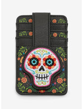 Load image into Gallery viewer, Disney Pixar Cardholder Coco Floral Sugar Skull Loungefly