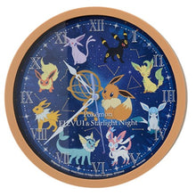 Load image into Gallery viewer, Pokemon Wall Clock EIEVUI & Starlight Night Eevee and Evolutions SEGA