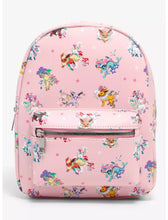 Load image into Gallery viewer, Pokemon Mini Backpack Eevee Evolutions Floral AOP Bioworld