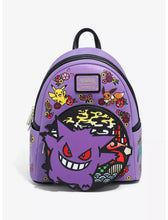 Load image into Gallery viewer, Pokemon Mini Backpack Gengar Floral Characters Loungefly