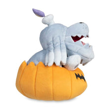 Load image into Gallery viewer, Pokemon Plush Tricks & Treats: Greavard in Houndstone Pumpkin Pokemon Center