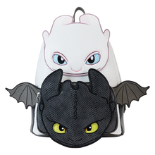 Load image into Gallery viewer, DreamWorks Mini Backpack How to Train Your Dragon Light Fury & Toothless Cosplay Loungefly