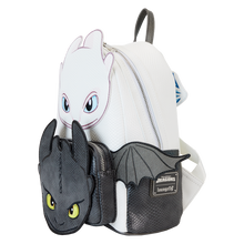 Load image into Gallery viewer, DreamWorks Mini Backpack How to Train Your Dragon Light Fury & Toothless Cosplay Loungefly
