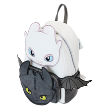 Load image into Gallery viewer, DreamWorks Mini Backpack How to Train Your Dragon Light Fury & Toothless Cosplay Loungefly