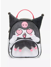 Load image into Gallery viewer, Sanrio Mini Backpack Kuromi Heart Eyes Cosplay