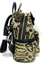 Load image into Gallery viewer, Disney Parks Mini Backpack Ears Set Minnie Mouse Sequin Cheetah Loungefly