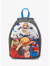 Load image into Gallery viewer, One Piece Mini Backpack Luffy Collage Loungefly