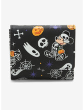 Load image into Gallery viewer, Disney Wallet Mickey Mouse Halloween Skeleton Glow-In-The-Dark