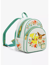 Load image into Gallery viewer, Pokemon Mini Backpack Pikachu and Eevee Floral Loungefly