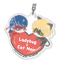 Load image into Gallery viewer, Miraculous Ladybug & Cat Noir Hug Meets Acrylic Keychain