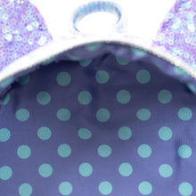 Load image into Gallery viewer, Disney Mini Backpack Minnie Mouse Purple Sequin Loungefly