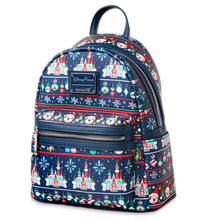 Load image into Gallery viewer, Disney Parks Mickey Mouse Holiday Loungefly Ugly Sweater Mini Backpack
