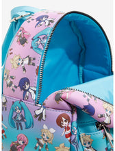 Load image into Gallery viewer, Vocaloid Mini Backpack Vocaloid Virtual Singers Ombre AOP Bioworld