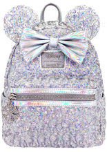 Load image into Gallery viewer, Disney Mini Backpack Minnie Mouse Iridescent Sequins Loungefly