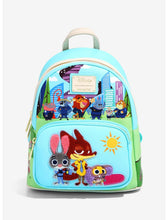 Load image into Gallery viewer, Disney Mini Backpack Zootopia Chibi Characters Loungefly
