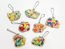 Load image into Gallery viewer, Pokemon Wooden Keychains Forest Gift Blind Box