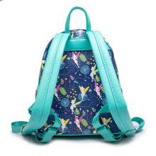 Load image into Gallery viewer, Disney Mini Backpack Tinkerbell AOP Teal Glow in the Dark Loungefly