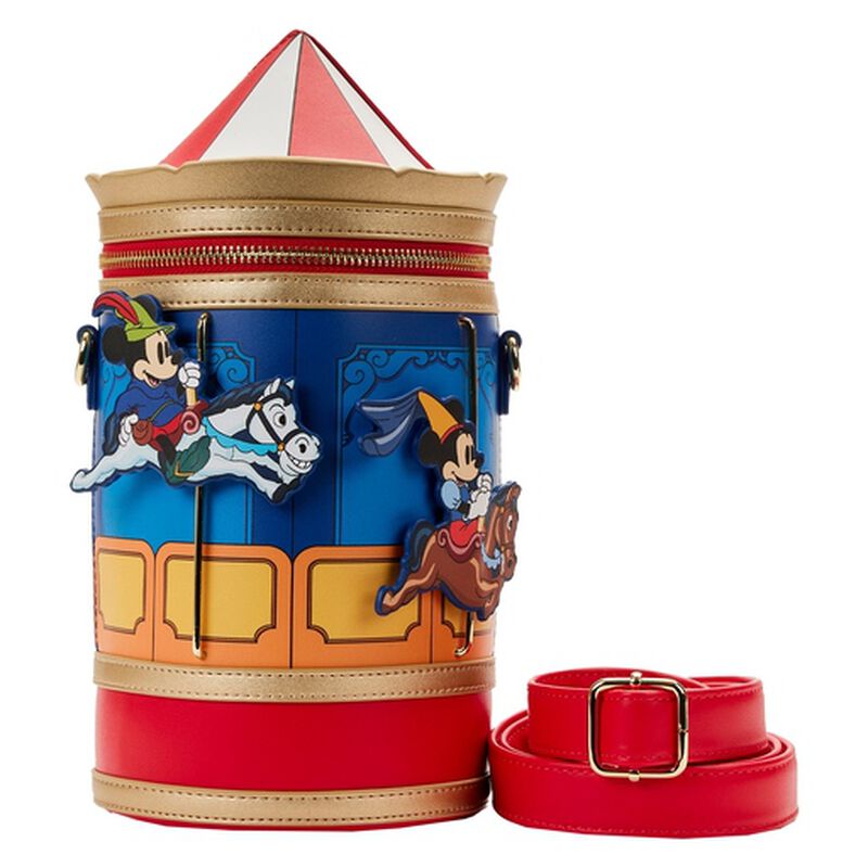 Disney Brave Little Tailor Crossbody Mickey and Minnie Mouse Carousel Loungefly