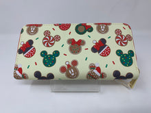 Load image into Gallery viewer, Disney Mini Backpack Wallet Ears Set Christmas Cookie AOP Loungefly
