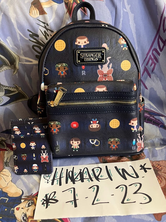 Stranger Things Mini Backpack and Cardholder Set Forest AOP Loungefly ...